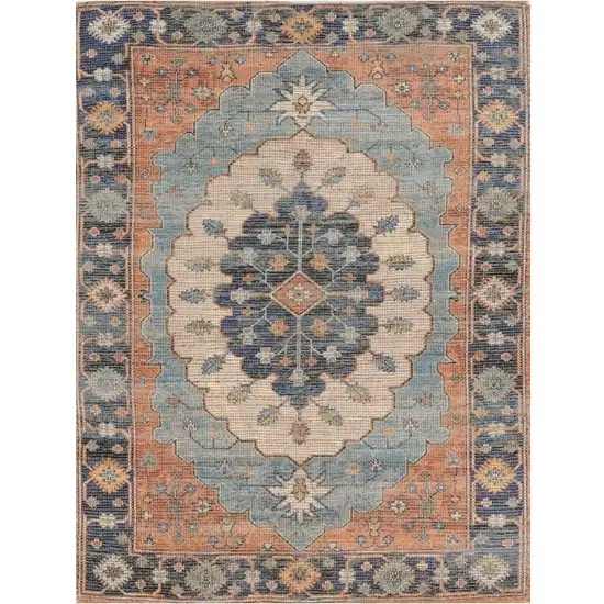 Blue Jute Or Polyester Area Rug Photo 2