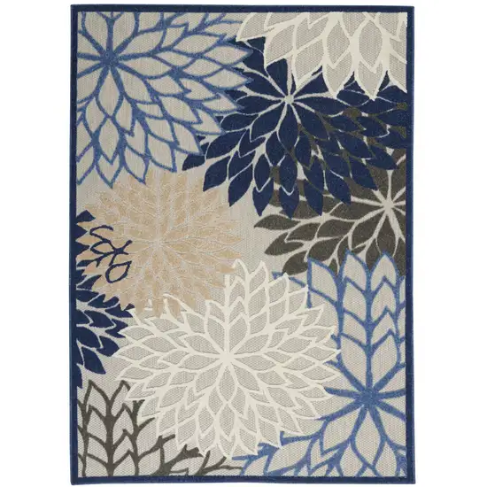 Blue And Gray Indoor Outdoor Area Rug Photo 2