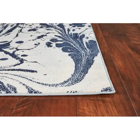 Blue Machine Woven Abstract Indoor Area Rug Photo 3