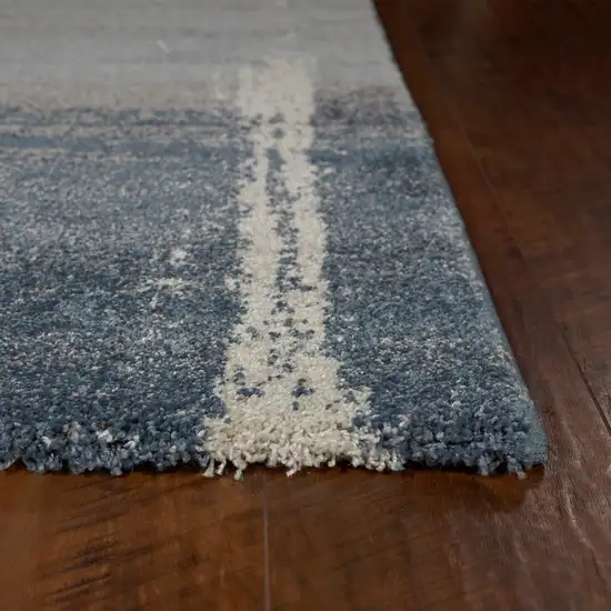 Blue Machine Woven Ombre Indoor Area Rug Photo 3