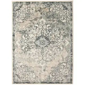 Photo of Blue Medallion Power Loom Area Rug