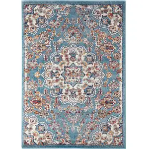 Photo of Blue Medallion Power Loom Area Rug