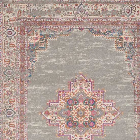 Blue Moroccan Power Loom Distressed Area Rug Photo 6