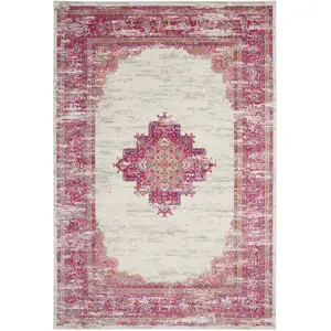 Photo of Blue Moroccan Power Loom Distressed Area Rug