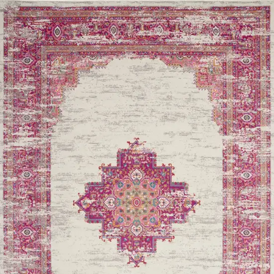 Blue Moroccan Power Loom Distressed Area Rug Photo 8