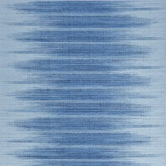 Blue Ombre Distressed Non Skid Area Rug Photo 5