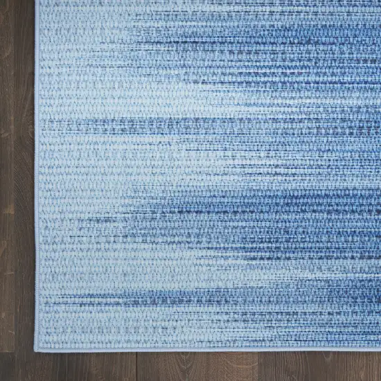 Blue Ombre Distressed Non Skid Area Rug Photo 7