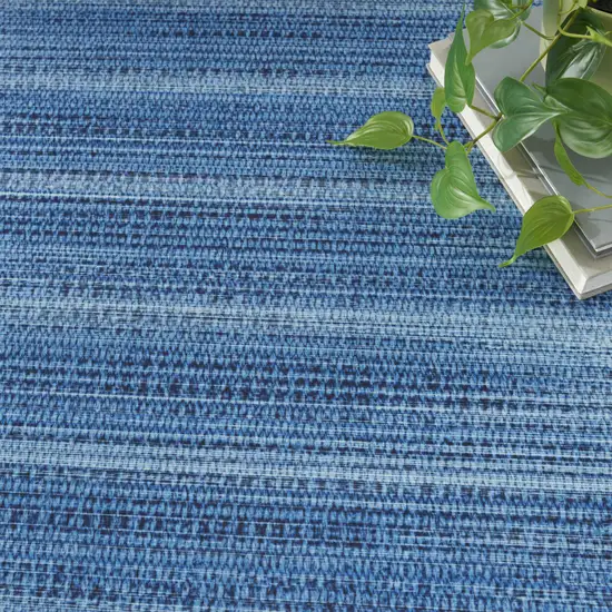 Blue Ombre Distressed Non Skid Area Rug Photo 6