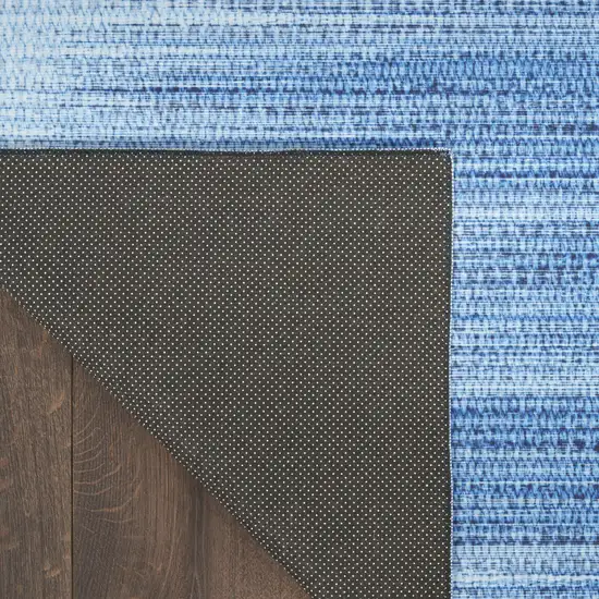 Blue Ombre Distressed Non Skid Area Rug Photo 9