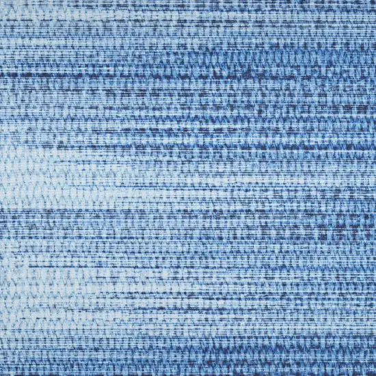 Blue Ombre Distressed Non Skid Area Rug Photo 8