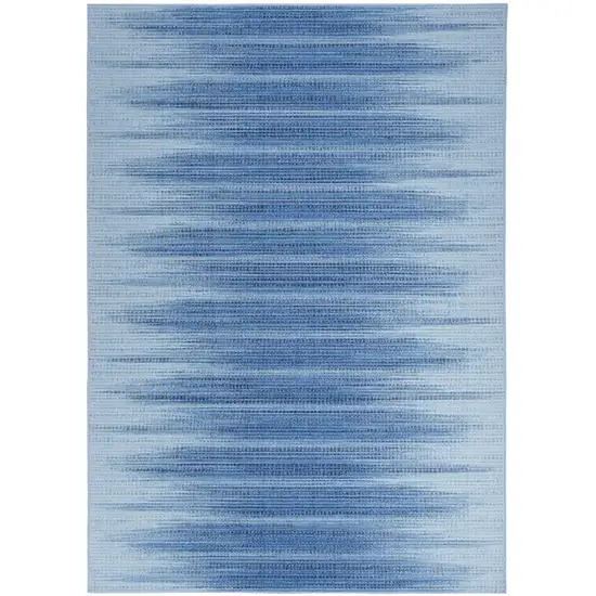 Blue Ombre Distressed Non Skid Area Rug Photo 2