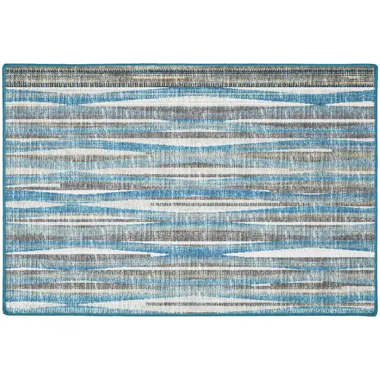 Blue Ombre Tufted Handmade Area Rug Photo 5