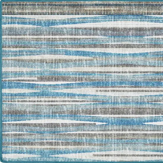 Blue Ombre Tufted Handmade Area Rug Photo 6