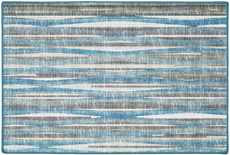 Blue Ombre Tufted Handmade Area Rug Photo 1