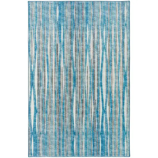 Blue Ombre Tufted Handmade Area Rug Photo 6