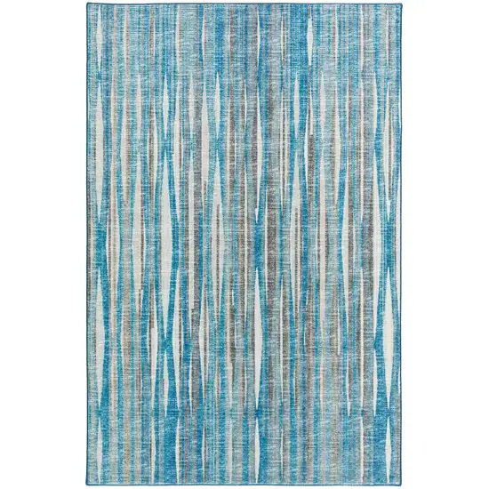 Blue Ombre Tufted Handmade Area Rug Photo 5