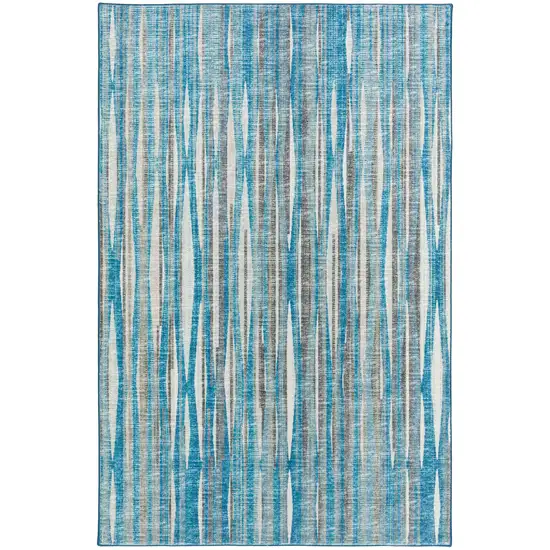 Blue Ombre Tufted Handmade Area Rug Photo 1