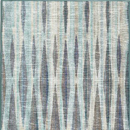 Blue Ombre Tufted Handmade Runner Rug Photo 6