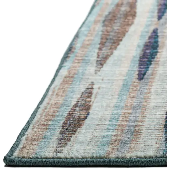 Blue Ombre Tufted Handmade Runner Rug Photo 7