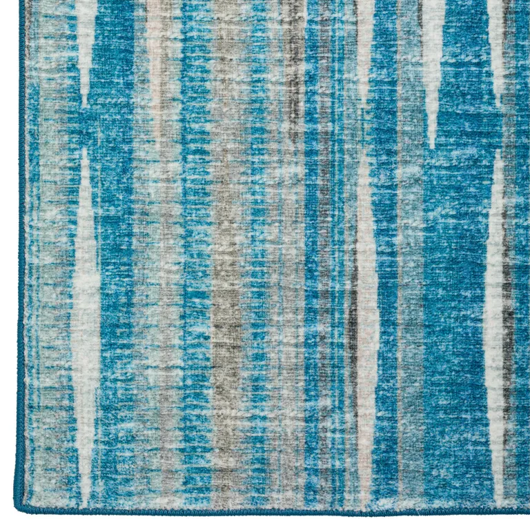 Blue Ombre Tufted Handmade Runner Rug Photo 1