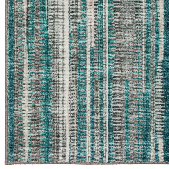 Blue Ombre Tufted Handmade Runner Rug Photo 3