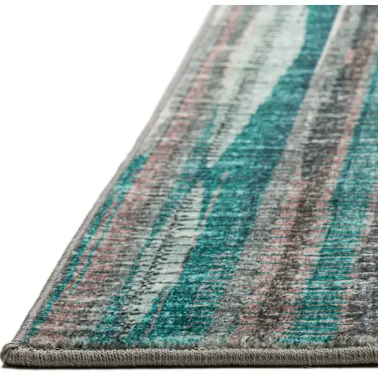 Blue Ombre Tufted Handmade Runner Rug Photo 7