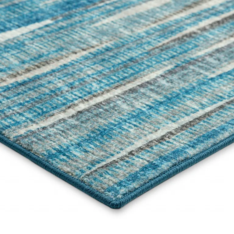 Blue Ombre Tufted Runner Rug Photo 2