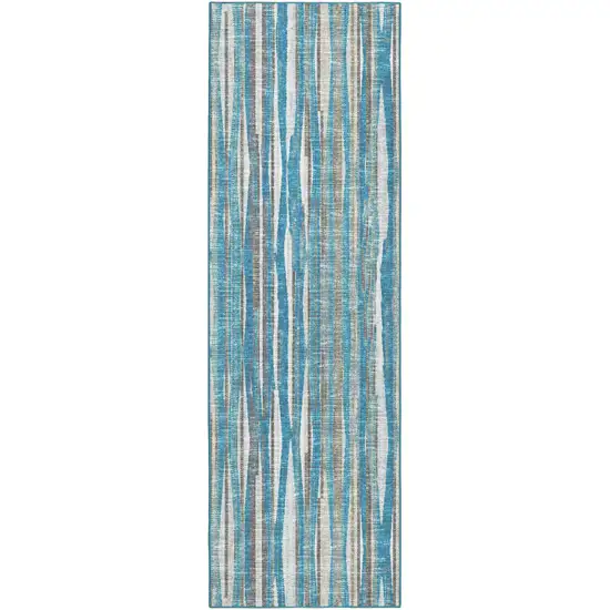 Blue Ombre Tufted Runner Rug Photo 5