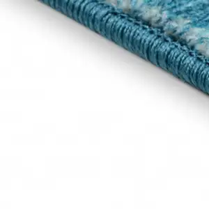 Photo of Blue Ombre Tufted Runner Rug