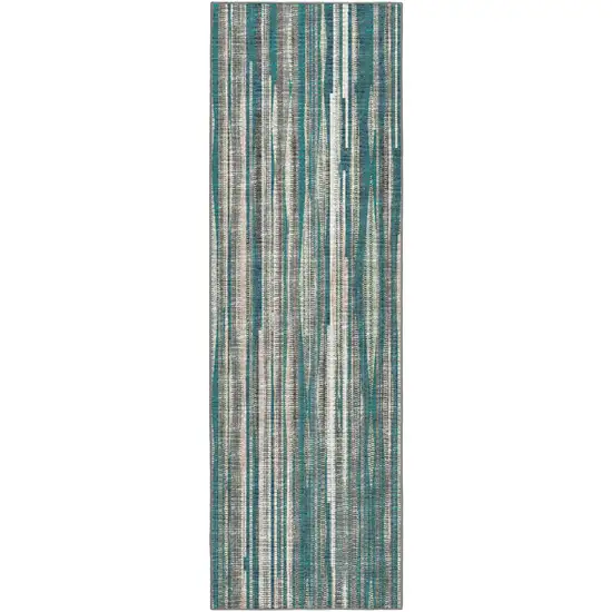 Blue Ombre Tufted Runner Rug Photo 5