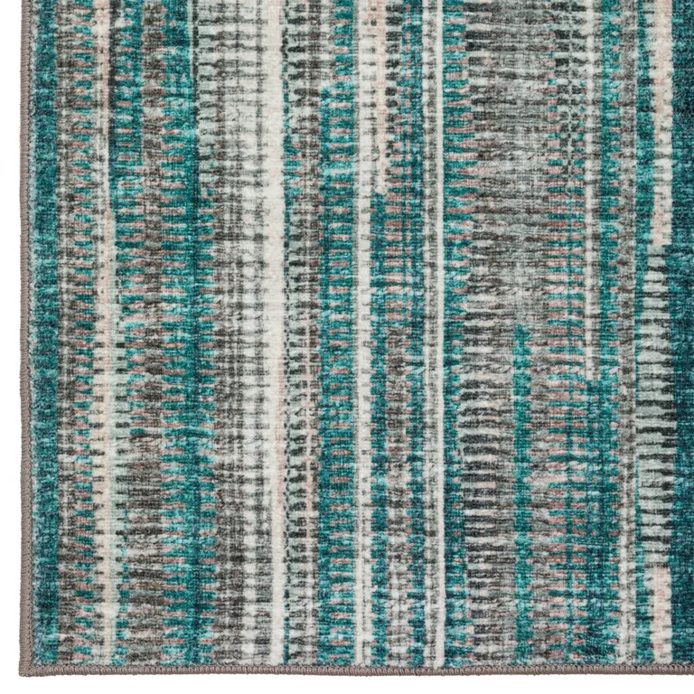 Blue Ombre Tufted Runner Rug Photo 3