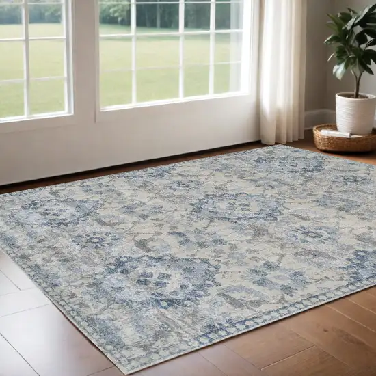 Blue Oriental Area Rug Photo 1