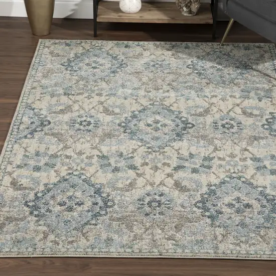 Blue Oriental Area Rug Photo 3