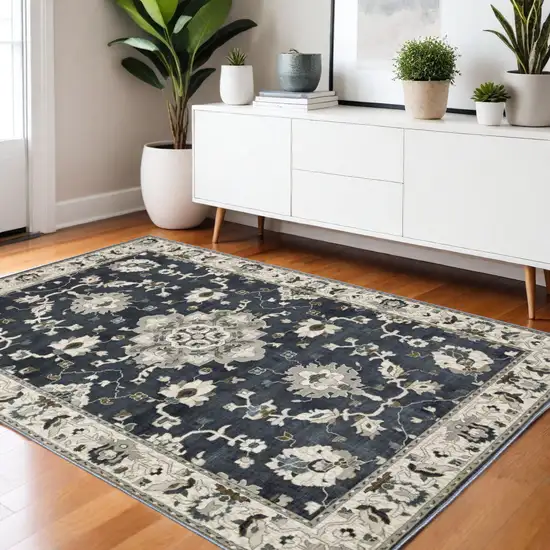 Blue Oriental Area Rug Photo 1