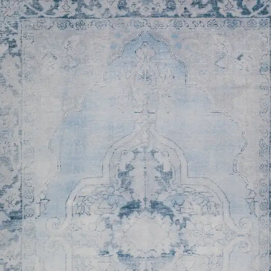 Blue Oriental Distressed Non Skid Area Rug Photo 4