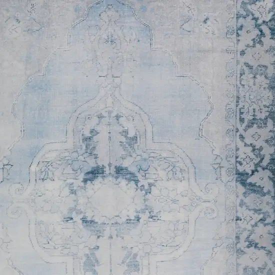 Blue Oriental Distressed Non Skid Area Rug Photo 4