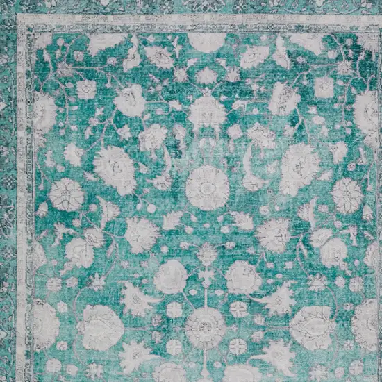 Blue Oriental Distressed Non Skid Area Rug Photo 4