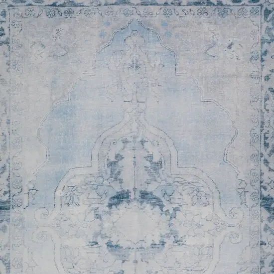 Blue Oriental Distressed Non Skid Area Rug Photo 4