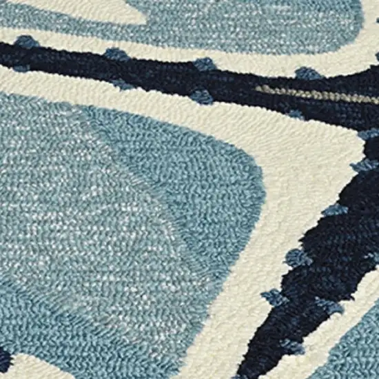 Blue Polypropylene Accent Rug Photo 5