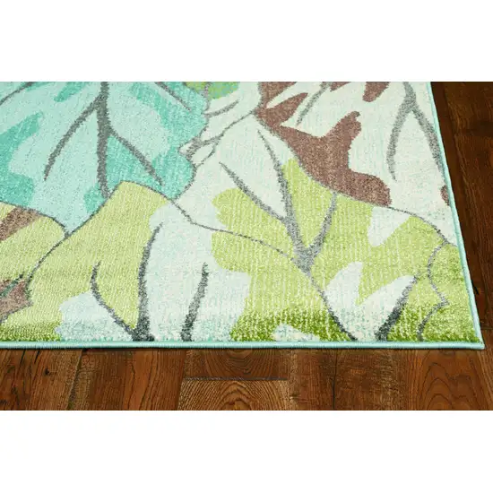 Blue Polypropylene Rug Photo 2