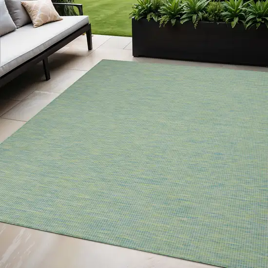 Blue and Green Indoor Outdoor Area Rug Photo 1