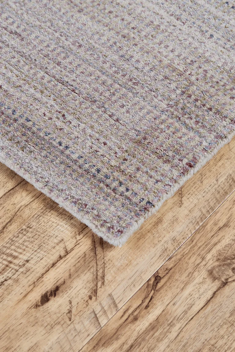 Blue Purple And Tan Ombre Hand Woven Area Rug Photo 4