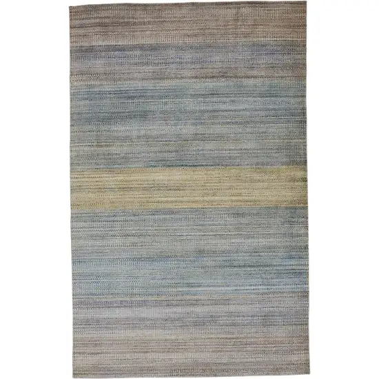 Blue Purple And Tan Ombre Hand Woven Area Rug Photo 1