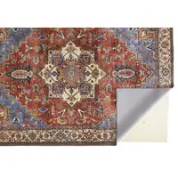 Photo of Blue Red And Ivory Floral Area Rug