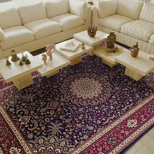 Photo of Blue Red and Ivory Oriental Area Rug