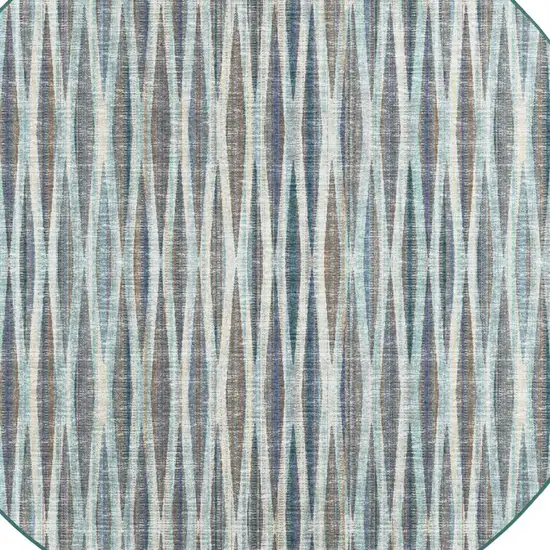 8' X 8' Blue Round Ombre Tufted Handmade Area Rug Photo 5