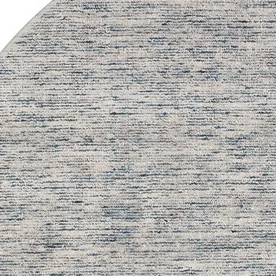 8' X 8' Blue Round Wool Hand Loomed Handmade Area Rug Photo 5