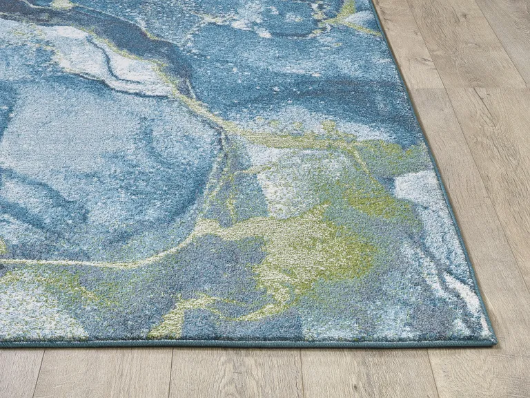 Blue Sage Abstract Stone Modern Area Rug Photo 4