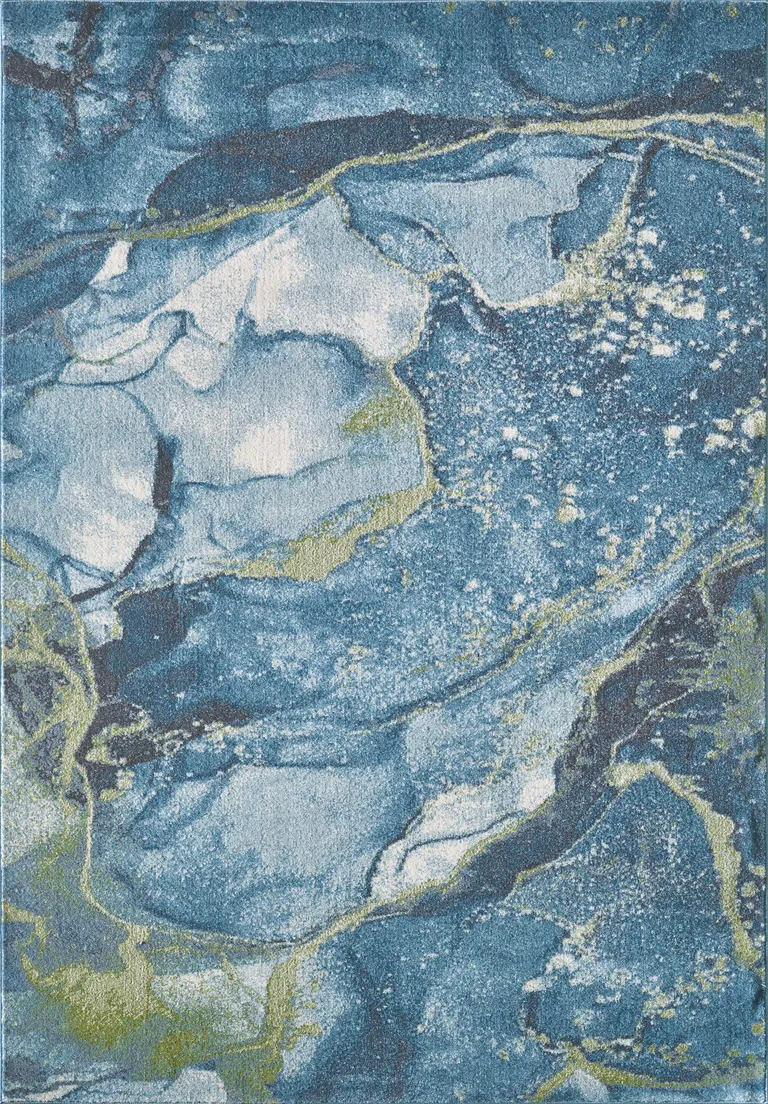 Blue Sage Abstract Stone Modern Area Rug Photo 1