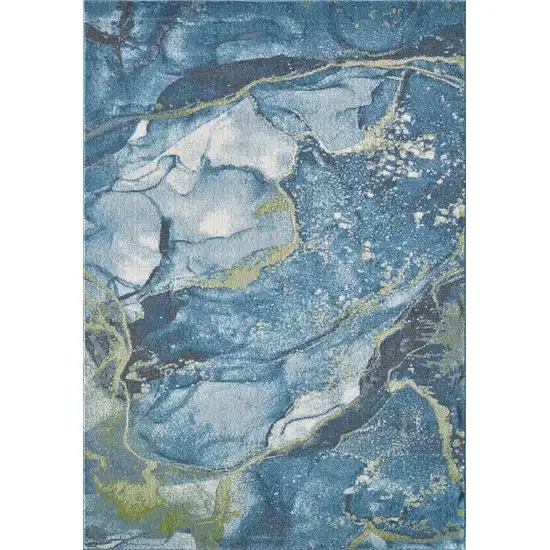 Blue Sage Abstract Stone Modern Area Rug Photo 1